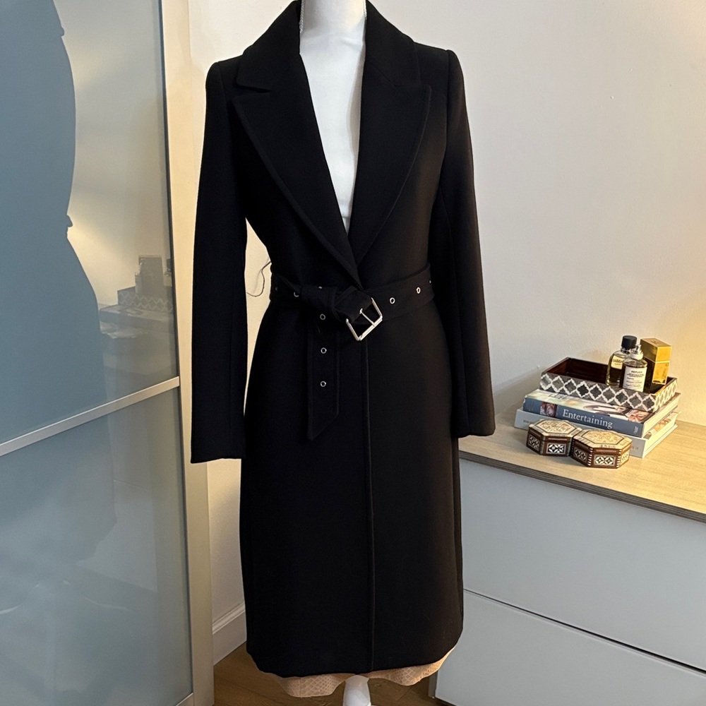 H&M Black Belted Trench Coat